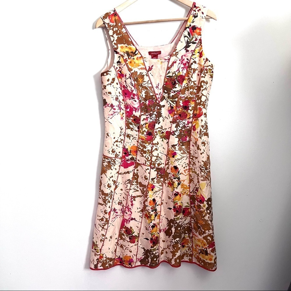 Sundance Evelyn Aline Floral Silk Sleeveless Dress